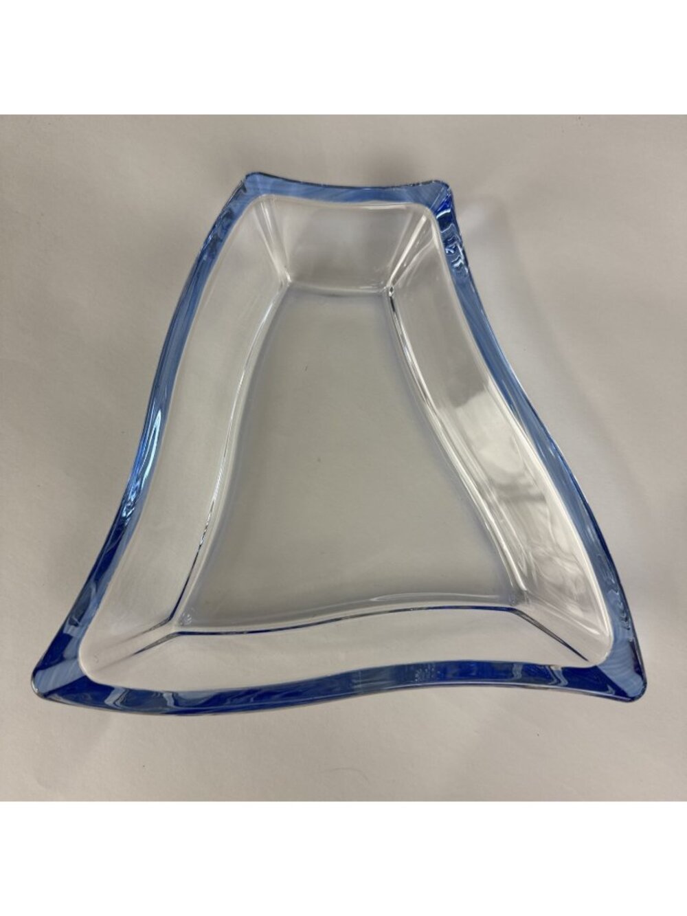 Vtg Luigi Bormioli Italian Blue Glass Serving Dish - Replacement Piece (b02)